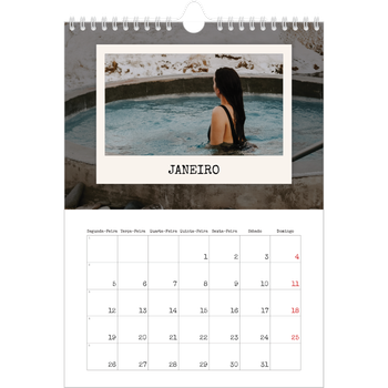 Calendário fotográfico A4 — A edição de retrato