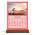 Calendário de mesa com suporte em madeira - vertical  — Colorir o meu mundo [Fevereiro]