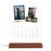 Calendário de mesa com suporte em madeira - vertical  — Estilo de álbum de recortes [Janeiro]
