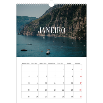 Calendário fotográfico A3 — Escapadinha infinita