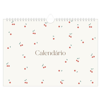 Calendário A4 horizontal — Felicidade de cereja [capa]