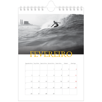 Calendário A5 — Estilo Heritage [Fevereiro]