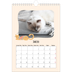 Calendário fotográfico A4 — Patas de gato e garatujas [Janeiro]
