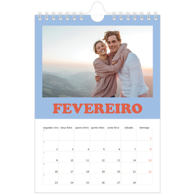 Calendário A5 — Molduras retro [Fevereiro]
