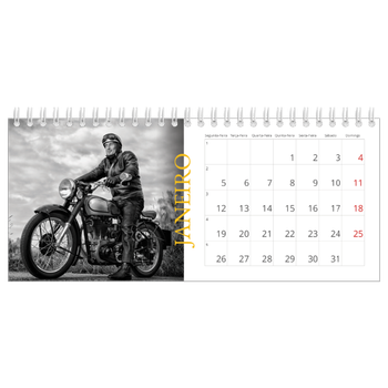 Calendário de Fotografias de Mesa — Estilo Heritage