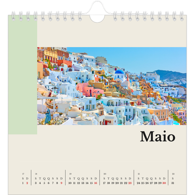 Calendário quadrado — Vistas do mundo [Maio]