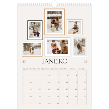 Calendário fotográfico A3 — Galeria de fotografias de parede