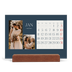 Calendário de mesa com suporte em madeira - horizontal  — Ardósia e serifas [Janeiro]