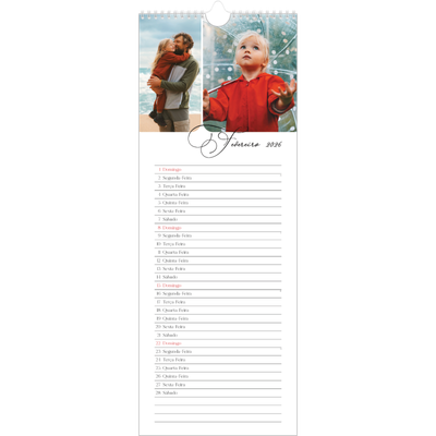 Calendário fino  — Instantâneos e escrita [Fevereiro]