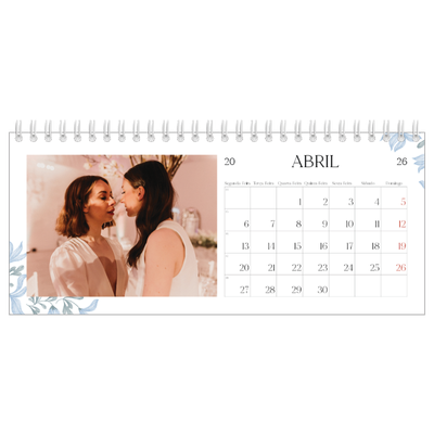 Calendários de mesa — Floral elegante [Abril]