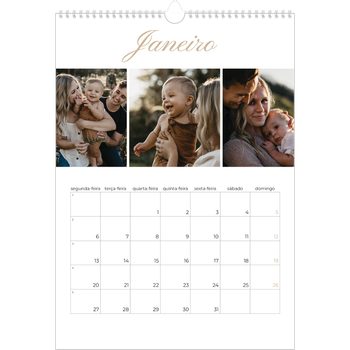 Calendário fotográfico A3 — Caixas de tiras fotográficas