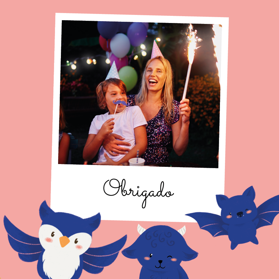 Cartões de agradecimento — Animais noturnos