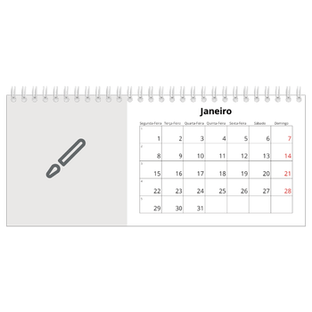 Calendário de Fotografias de Mesa — Desenhe o seu próprio produto