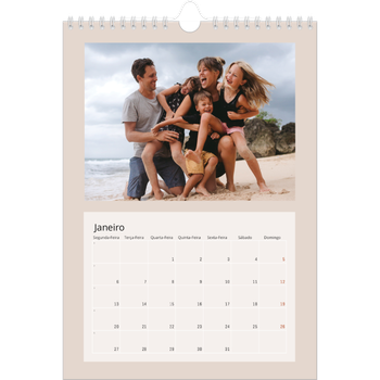 Calendário fotográfico A4 — Cores da terra