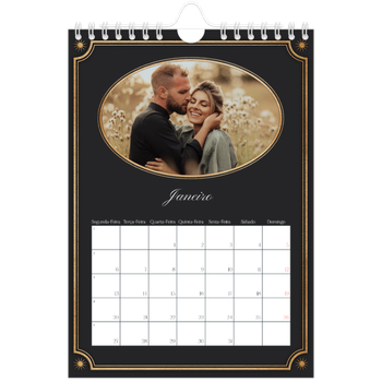 Calendário A5 — Clássico vintage