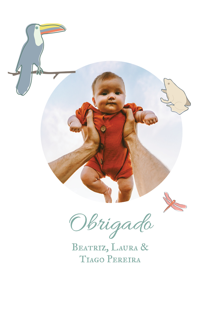 Cartões de agradecimento — Ilustração do berçário