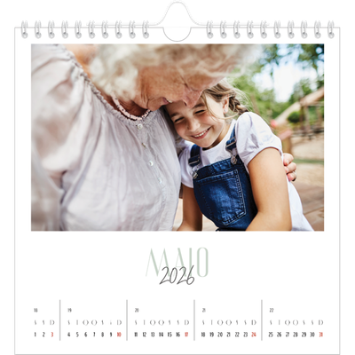 Calendário quadrado — Tipografia mista [capa]