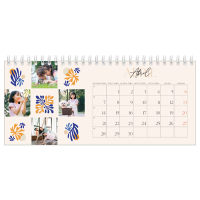 Calendários de mesa — Coral minimalista [capa]