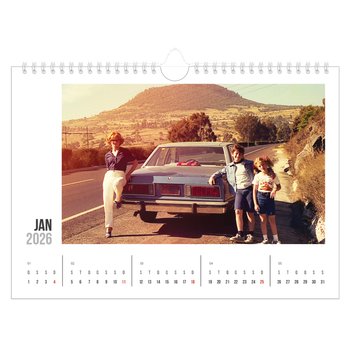 Calendário de Fotografias A4 Paisagem — Texto abreviado