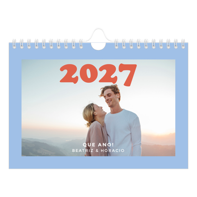 Calendário A5 horizontal — Molduras retro [capa]