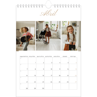 Calendário fotográfico A4 — Caixas de tiras fotográficas [Abril]