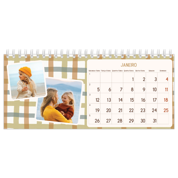 Calendário de Fotografias de Mesa — Padrões retro