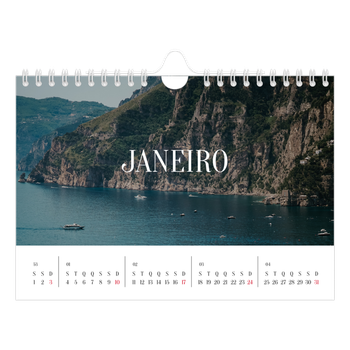 Calendário de Fotografias A5 Paisagem — Escapadinha infinita
