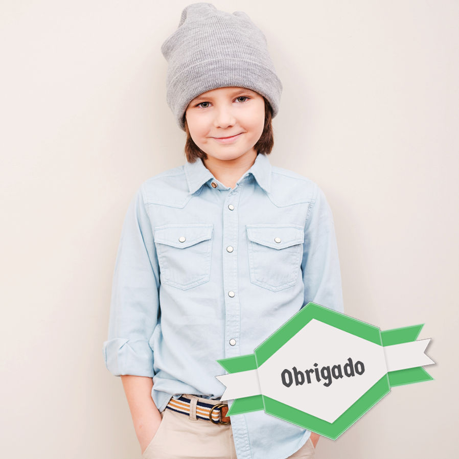 Cartões de agradecimento — Etiqueta verde