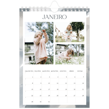 Calendário A5 — Efeito de pincel