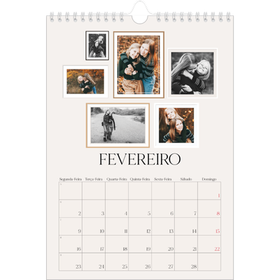Calendário fotográfico A4 — Galeria de fotografias de parede [Fevereiro]