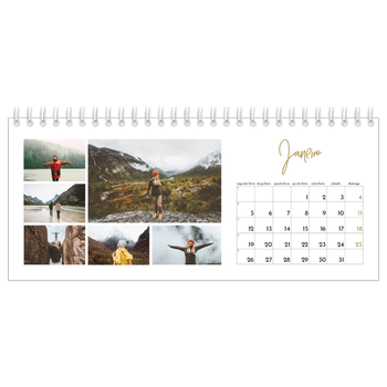 Calendário de Fotografias de Mesa — Texto para rabiscar