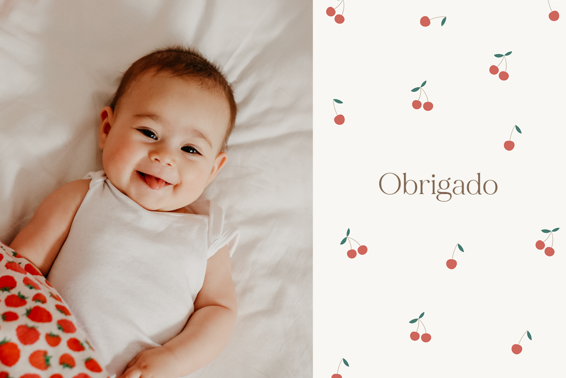 Cartões de agradecimento — Felicidade de cereja