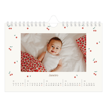 Calendário de Fotografias A5 Paisagem — Felicidade de cereja