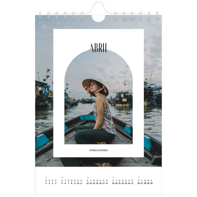 Calendário A5 — O arco aberto [Abril]