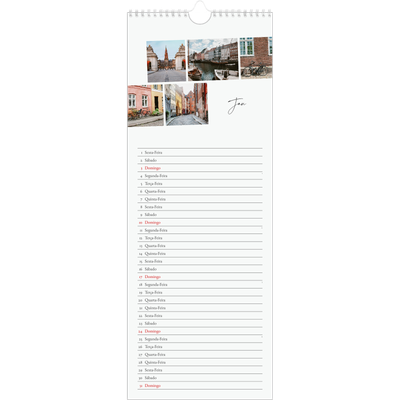 Calendário fino  — Férias na cidade [Janeiro]