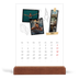 Calendário de mesa com suporte em madeira - vertical  — Estilo de álbum de recortes [Abril]