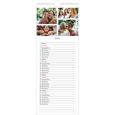 Calendário fino  — Arranjos fotográficos [Fevereiro]