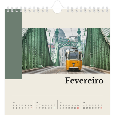 Calendário quadrado — Vistas do mundo [Fevereiro]