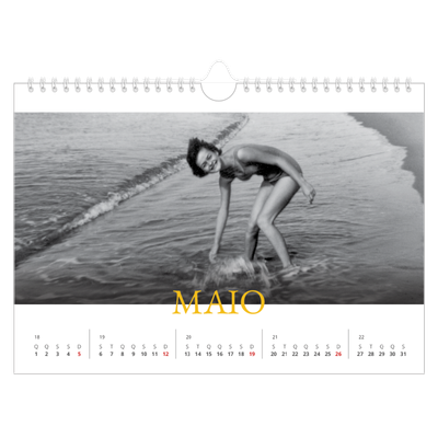 Calendário A4 horizontal — Estilo Heritage [capa]