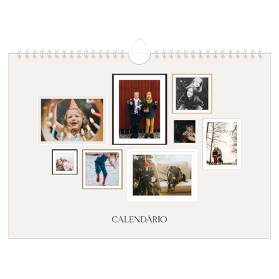 Calendário A4 horizontal — Galeria de fotografias de parede [capa]