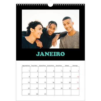 Calendário fotográfico A3 — Tipo divertido