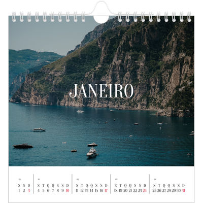 Calendário quadrado — Escapadinha infinita [Janeiro]