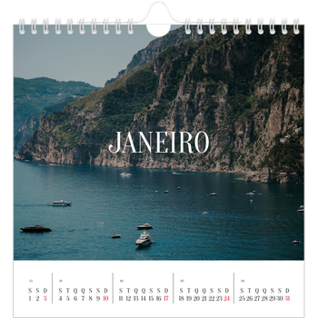 Calendário fotográfico quadrado — Escapadinha infinita