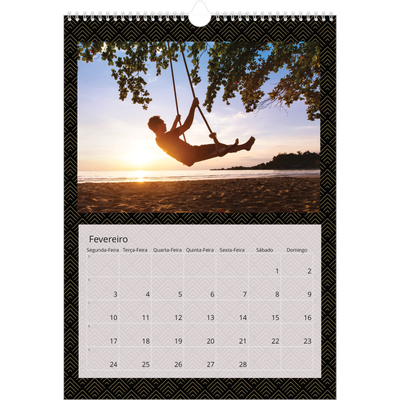 Calendário A3 — Geométrico [Fevereiro]