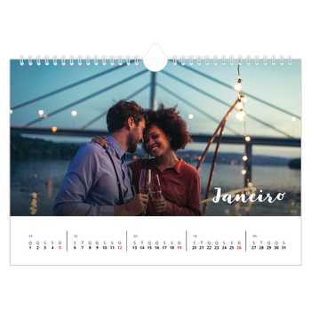 Calendário de Fotografias A4 Paisagem — Script simples