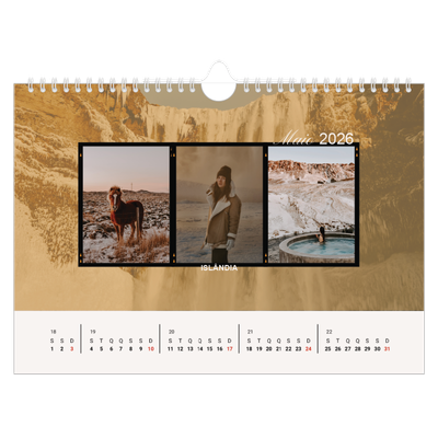 Calendário A4 horizontal — Aventura e desejo de viajar [capa]