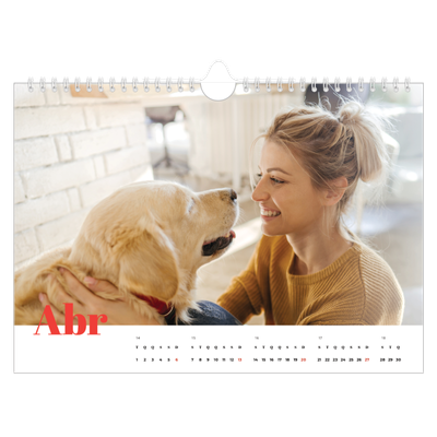 Calendário A4 horizontal — Um ano audacioso [Abril]