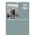 Calendário fotográfico A4 — Contemporâneo arrojado [Fevereiro]
