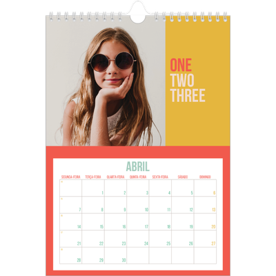 Calendário fotográfico A4 — Brilhante e bonito [Abril]