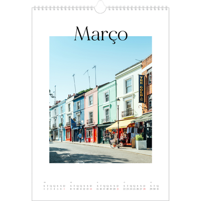Calendário A3 — O meu diário de viagem [Março]